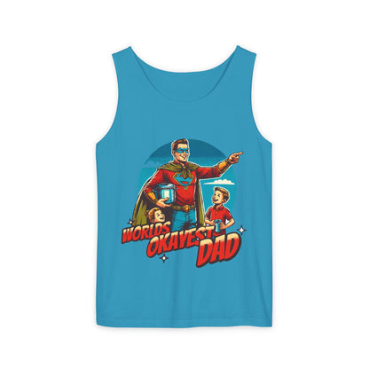 Worlds Okayest Dad Tank Top Ultimate Dad Energy for Warmer Days