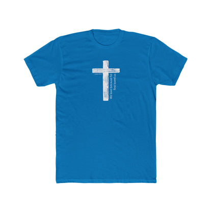 Faith T-Shirt We Love Because He First Loved Us Unisex Cotton Crew Tee