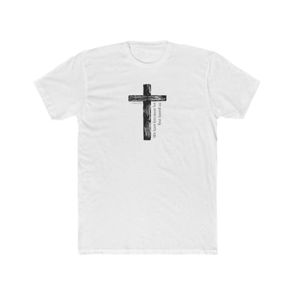 Faith T-Shirt We Love Because He First Loved Us Unisex Cotton Crew Tee