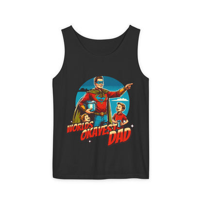 Worlds Okayest Dad Tank Top Ultimate Dad Energy for Warmer Days