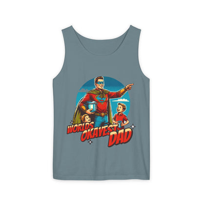 Worlds Okayest Dad Tank Top Ultimate Dad Energy for Warmer Days